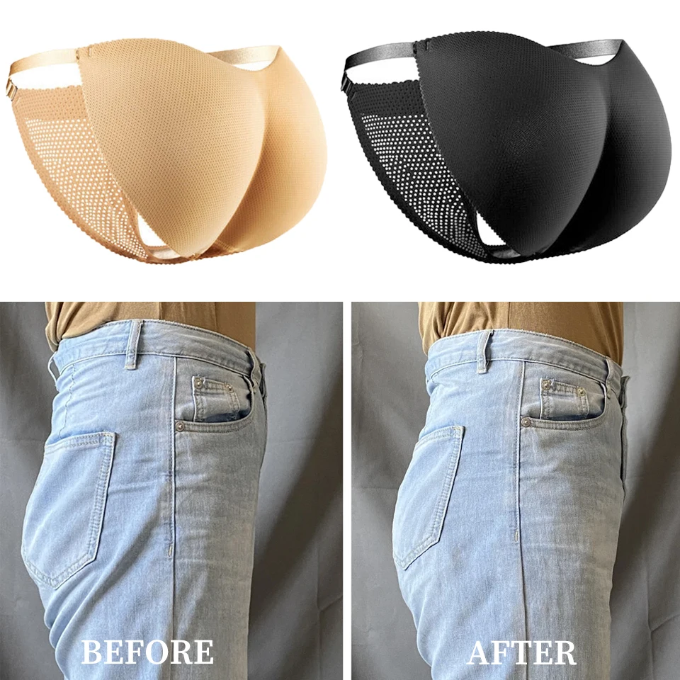 Butt Lifter Panties For Women Seamless Padded Underwear Booty Pads Hip Enhancer Panty Push Up Shaper Thongs Fake Ass Shapewear