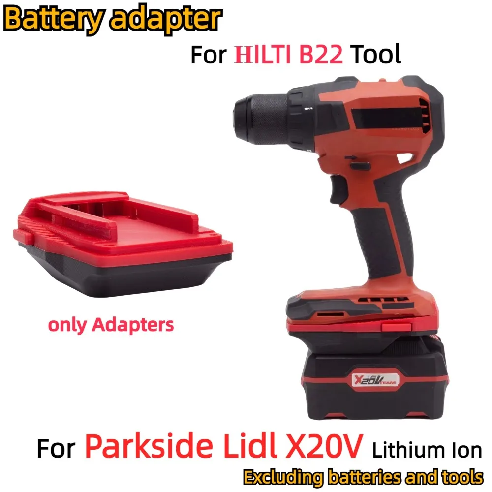 Adaptador para Bateria de Íon-lítio Parkside Lidl X20v para Hilti B22 Conversor de Ferramentas de Furadeira Elétrica sem Fio Apenas Adaptador