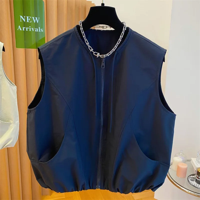 Round Neck Western-style Vest Women 2026 Spring Autumn New Design Sleeveless Vest Jacket Coat Korean Women Receive High Praise