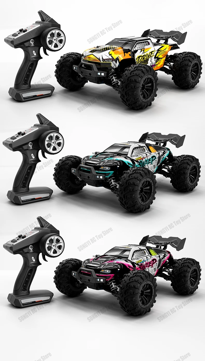 50 or 80KM/H Rc Cars 1/16 Off Drift Road 4WD with LED 2.4G Waterproof Remote Control Monster Truck for Adults and Kids Toy Gift