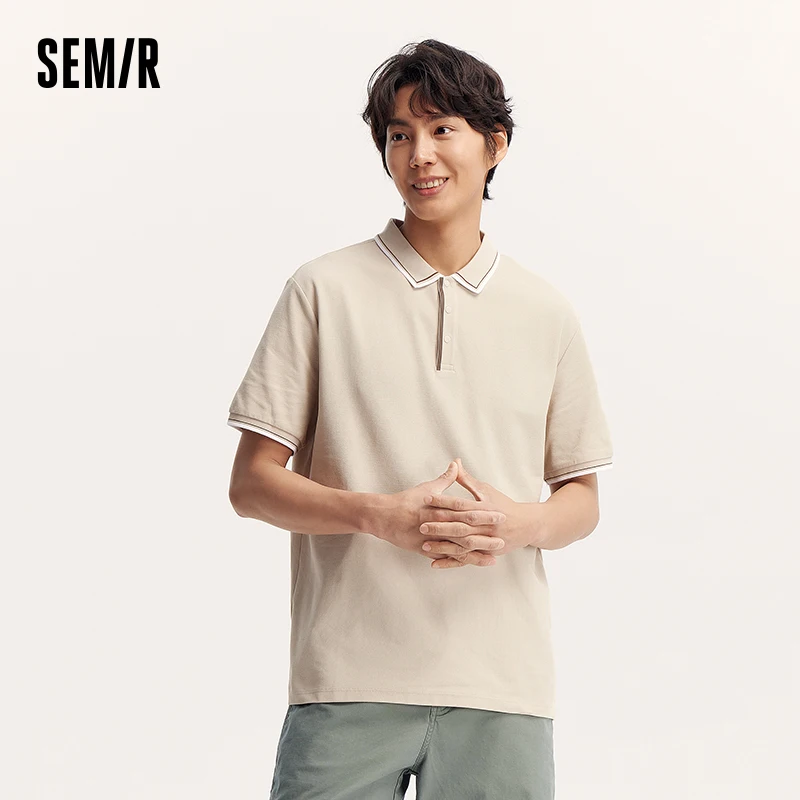 Semir Polo Shirt Men'S Summer City Business Light Mature Wind Top Casual Commuter Men'S Fashion Short Sleeve T Shirt Trend