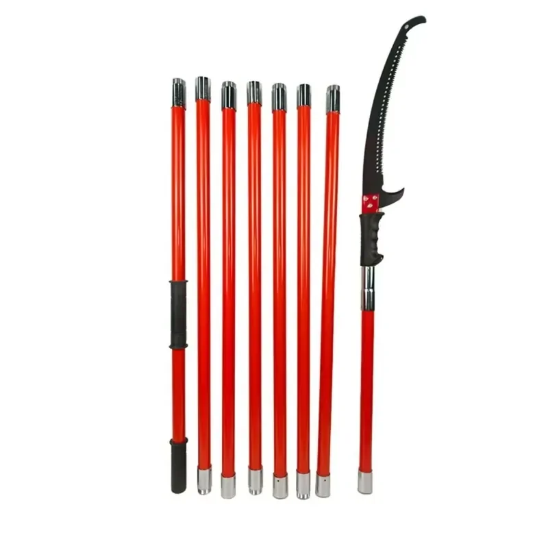 Pruning Saw Thickened 32mm Insulated Pole Garden Hand Tool Double Hook Saw Edge Tree Pruning Outdoor High-Altitude Work