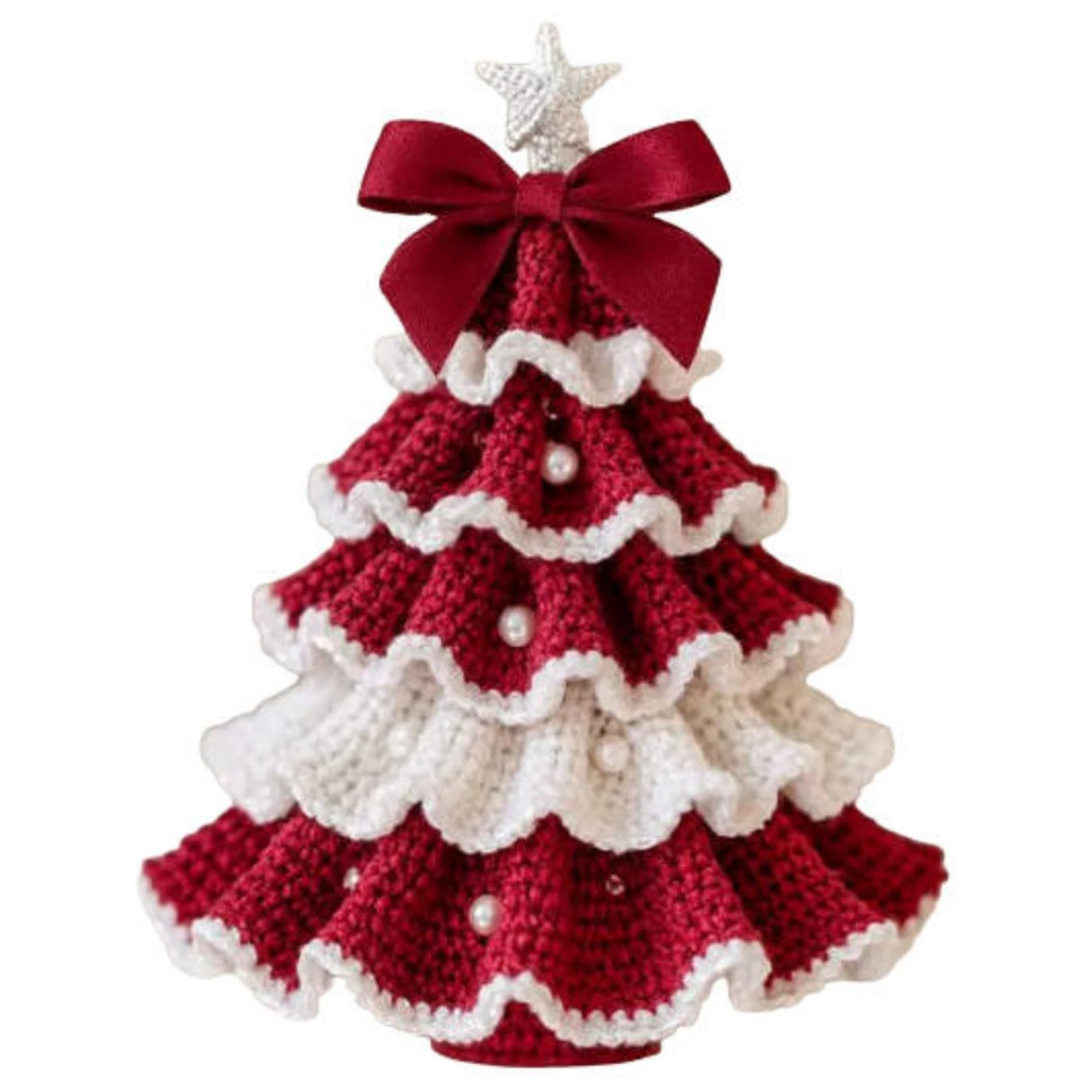 مجموعة شجرة عيد الميلاد الكروشيه DIY مع خطافات كروشيه وإبر المبتدئين في عيد الميلاد مجموعة أدوات عيد الميلاد للأصدقاء والعائلة #5