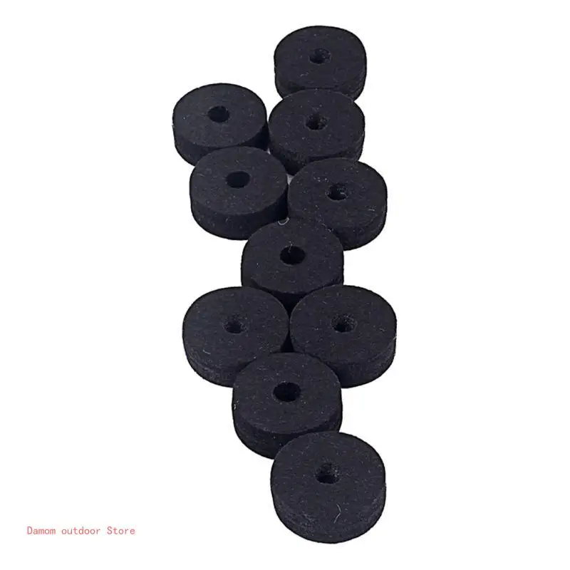 10pcs Felt Washer Felts Crash Cymbal Clutch Drum Stand Parts Replacement Accessories