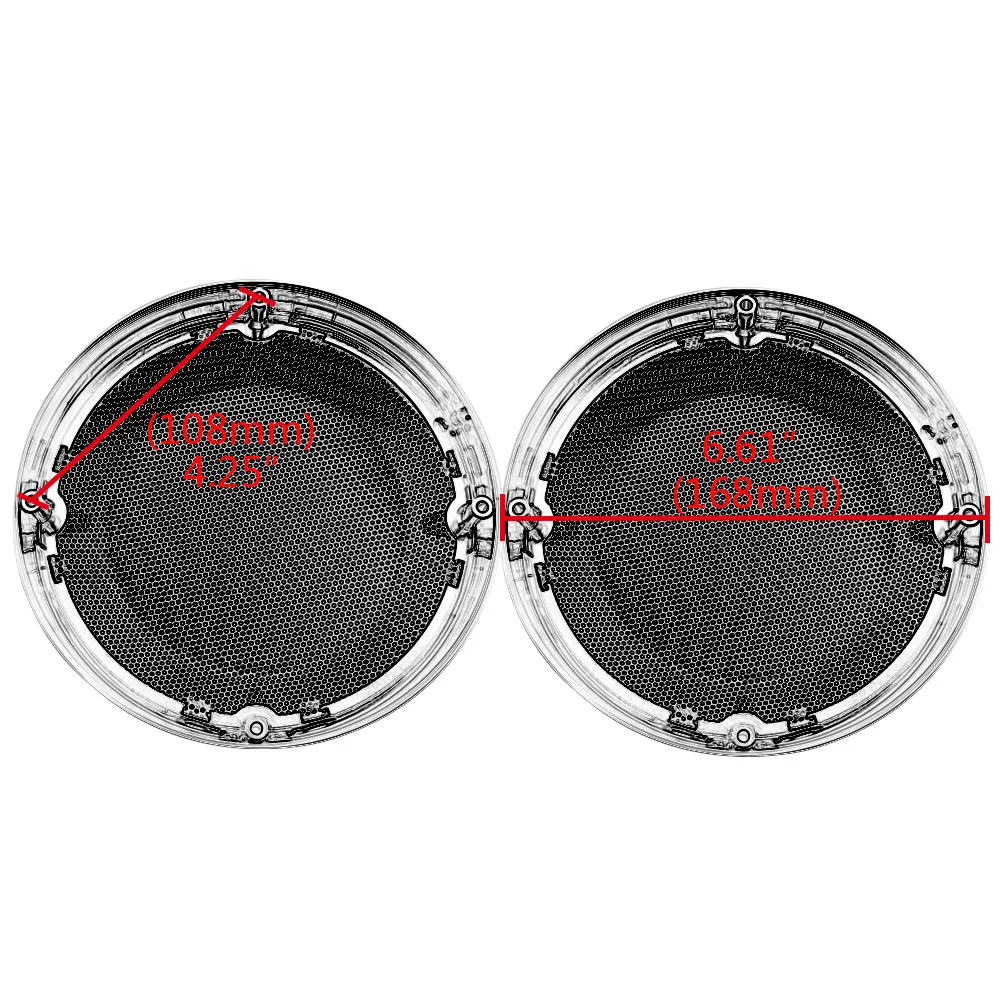 6.5 Inch Saddlebag Lid Round Speaker Grill Cover Motorcycle Accessory For Harley Touring Electra Glide Road King Ultra-Classic