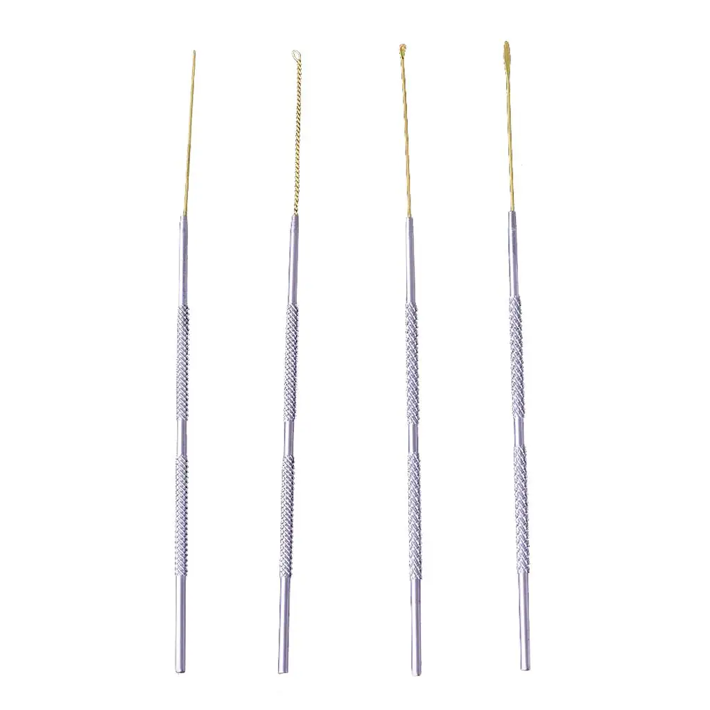 4x Anti Slip Stainless Steel Ear Pick Wax Curette Picker Earwax Remover Set - Image 3