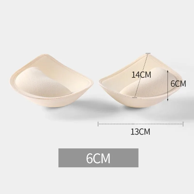 5/6cm de espessura push up sutiã almofadas inserções roupa interior feminina elevador de mama respirável esponja acolchoada sutiã forro maiô sutiã inserção