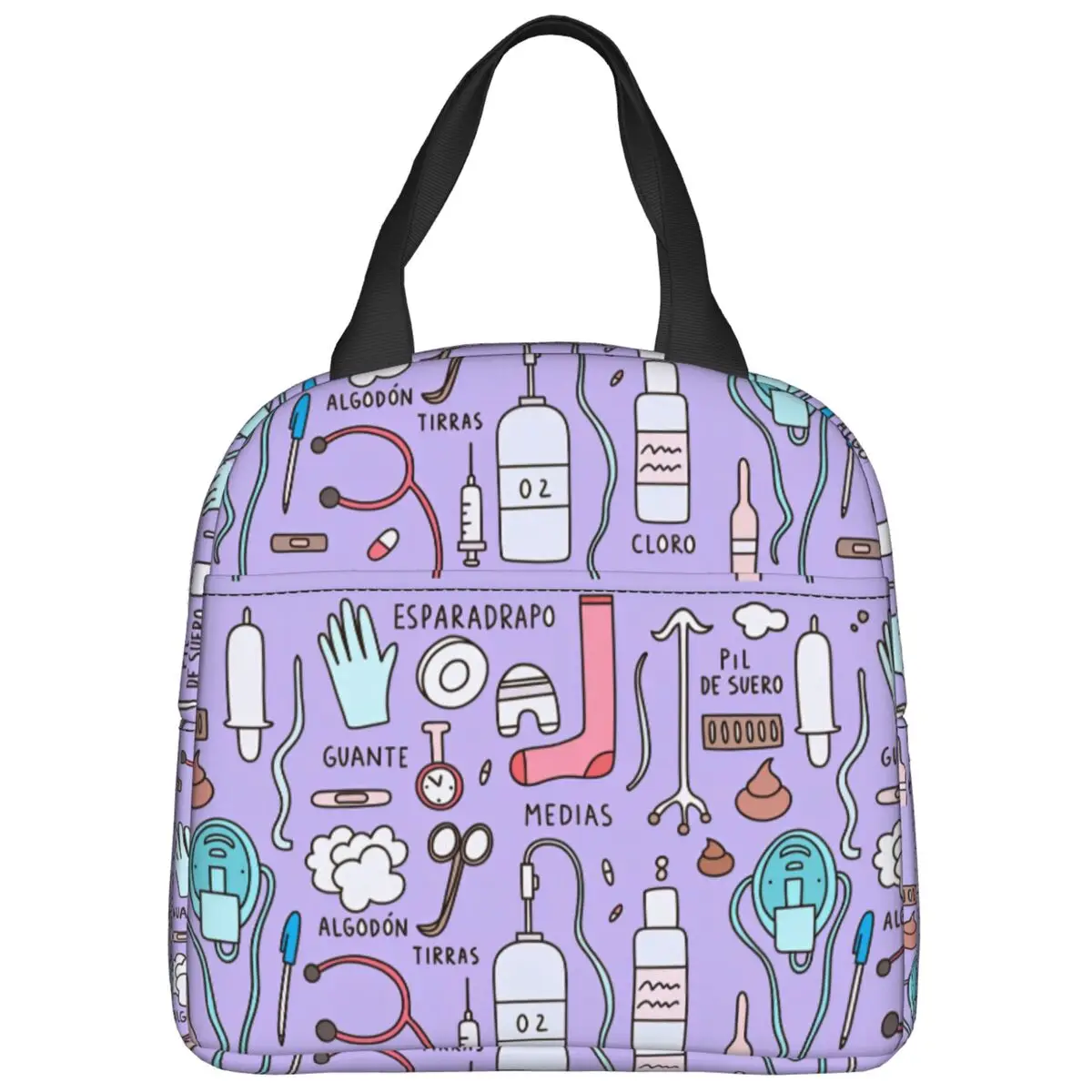 

Kawaii сумка для обеда для врачей и медсестер для унисекс, графический ланч-бокс, милая дорожная сумка-холодильник, удобные водонепроницаемые термосумки-тоут