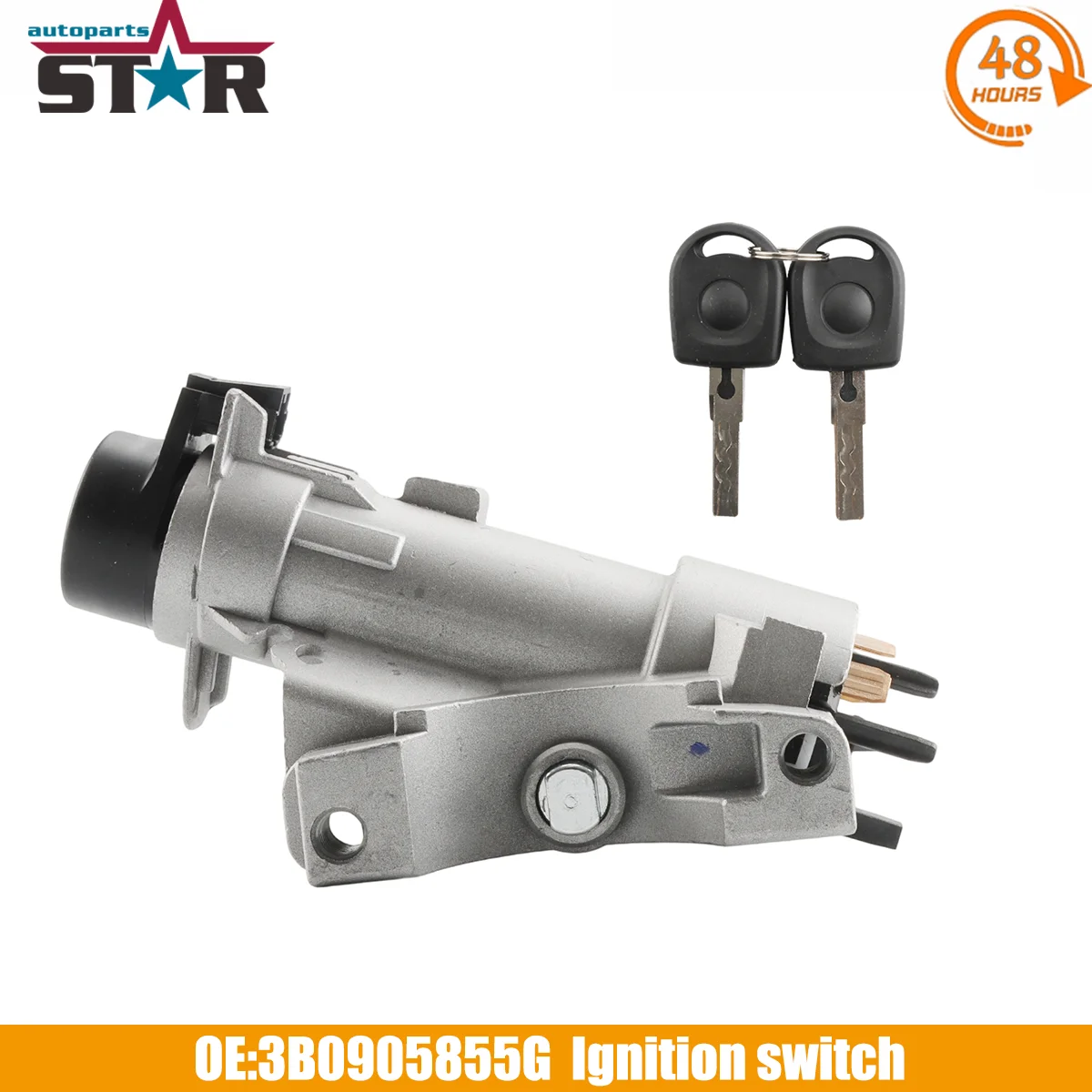 

Замок зажигания автомобиля с комплектом 2-х ключей 3B0905855G 4B0905849 для AUDI A4 1997-2009 для VOLKSWAGEN PASSAT 1998-2005 ﻿