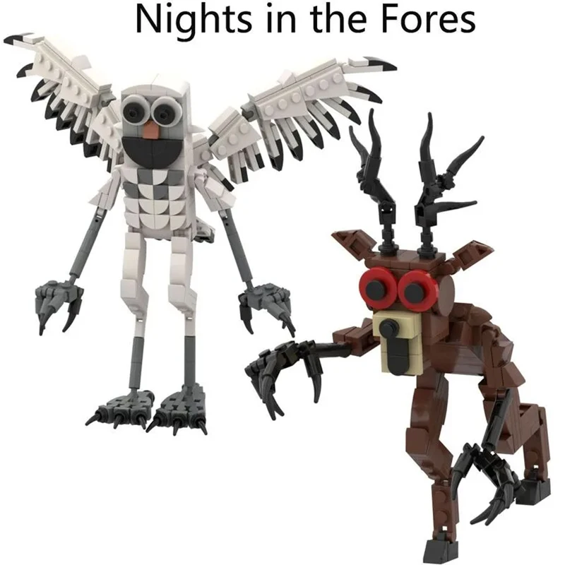 ตัวต่อบล็อก 99 คืนในป่า ของเล่นประกอบแบบจำลองสำหรับเด็ก ของขวัญวันฮาโลวีน ชุดตัวต่อบล็อก 99 คืนในป่า