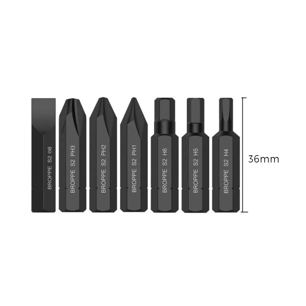 8mm Shank Impact Screwdriver Bit Set 36/80mm Strong Magnetic Hex Phillips Slotted Head S2 Alloy Steel