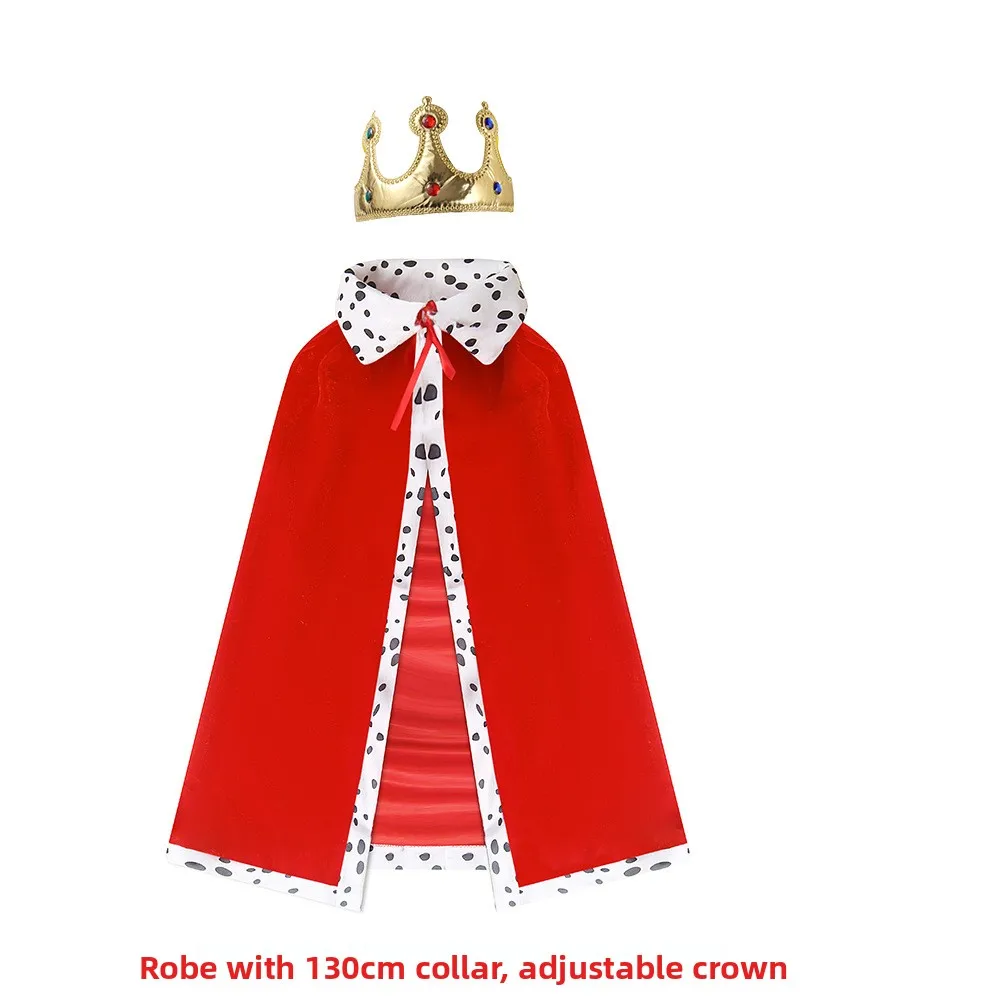 Loween King Túnica para adultos Príncipe Princ Manto Festival Baile de máscaras Disfraz de actuación Día del niño Príncipe Princ O...