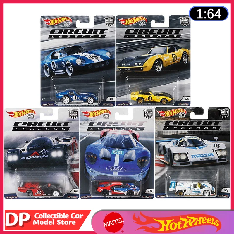 

2018 Hot Wheels 50th Anniversary 1:64 Car Culture Circuit Legends Series Shelby Porsche Ford Mazda Corvette Set Diecast Cars
