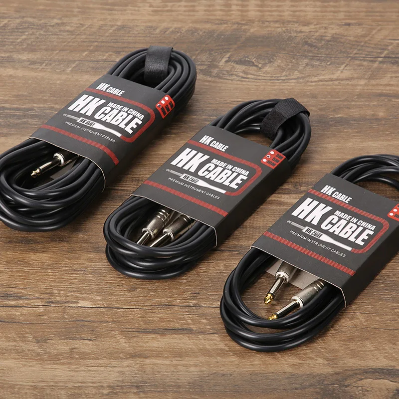 3/5M Braided Guitar Cable 6.35mm Male To Male Anti-Noise Cord for Pedal/Bass Connectors Universal Musical Equipment Accessories