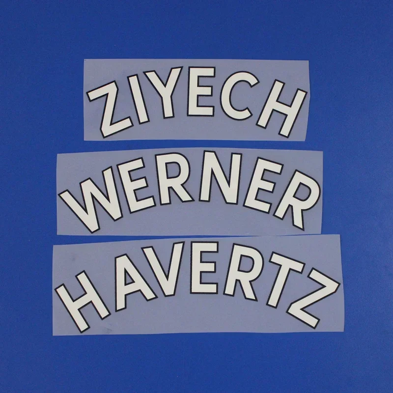 Super A 2020-21 WERNER ZIYECH HAVERTZ Number Printing Font, Hot stamping Patches Badges