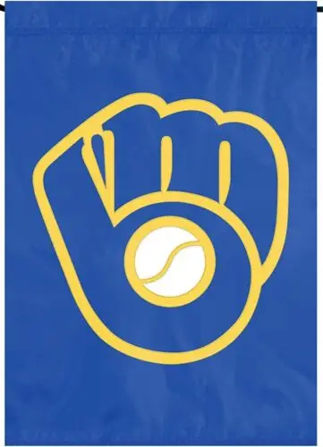 Milwaukee Brewers Premium Garden Flag Banner 13x18 Inch Applique Embroidered...