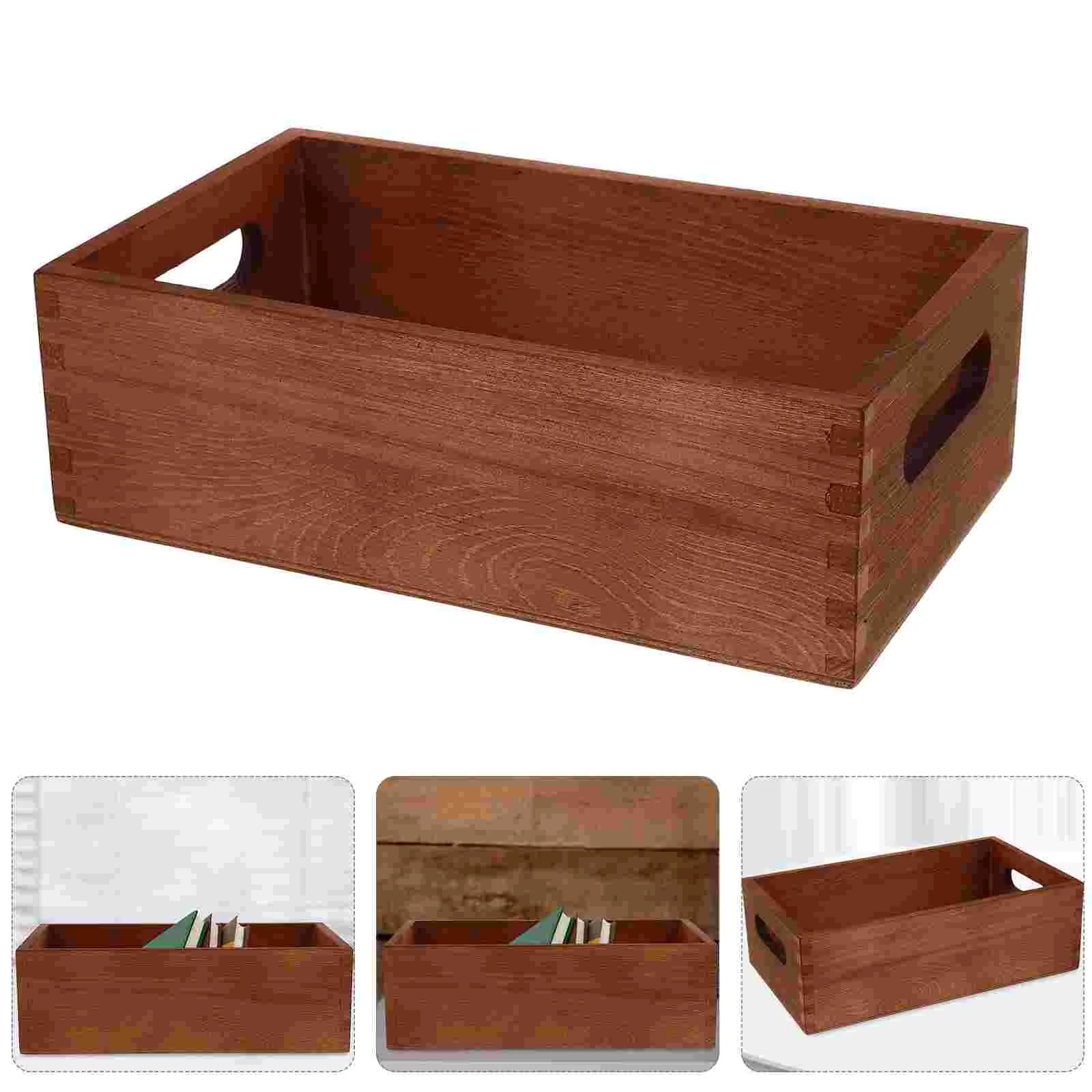 

Wooden Crates For Storage Display Room Sundries Container Bins Small Organizer Large Pouch Child Office