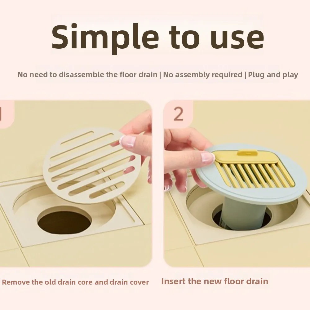 Universal Bathroom Anti-odor Floor Drain Anti-backflow Trap One-Way Drain Bath Shower Floor Strainer with Comb