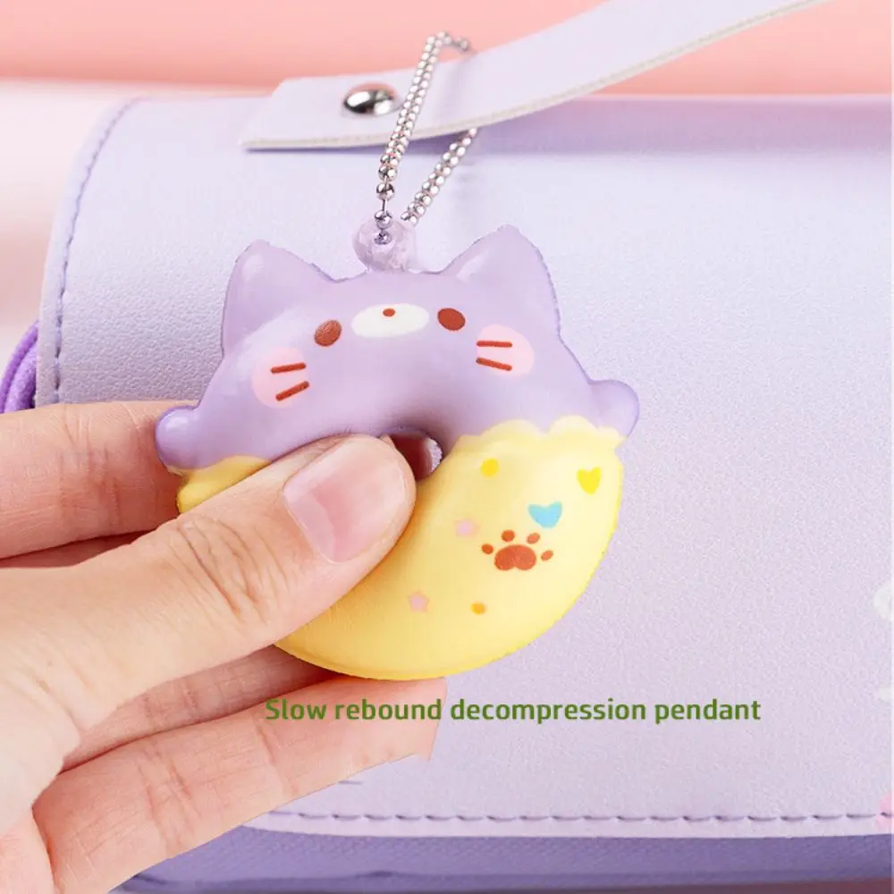 Astuccio per matite con stampa simpatico cartone animato Astuccio per penne in pelle a doppio strato Borsa per cancelleria portatile impermeabile Regalo per studenti