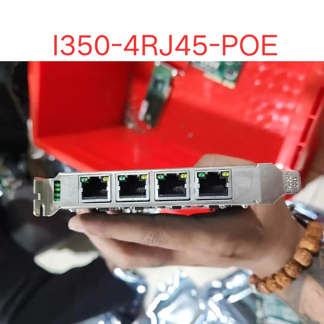 Second-hand For In-tel Four Electrical Ports Gigabit net-work card PCI-EXPRESS I350-4RJ45-POE