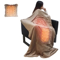 USB electric blanket winter wearable shawl outdoor hiking camping soft water washable electric heating function