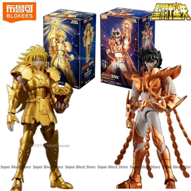 BLOKEES Saint Seiya Beyond Edition Gemini SAGA Phoenix Ikki Draco Purple Dragon Capricorn Shura Cancer Assembly Model Toys Gifts