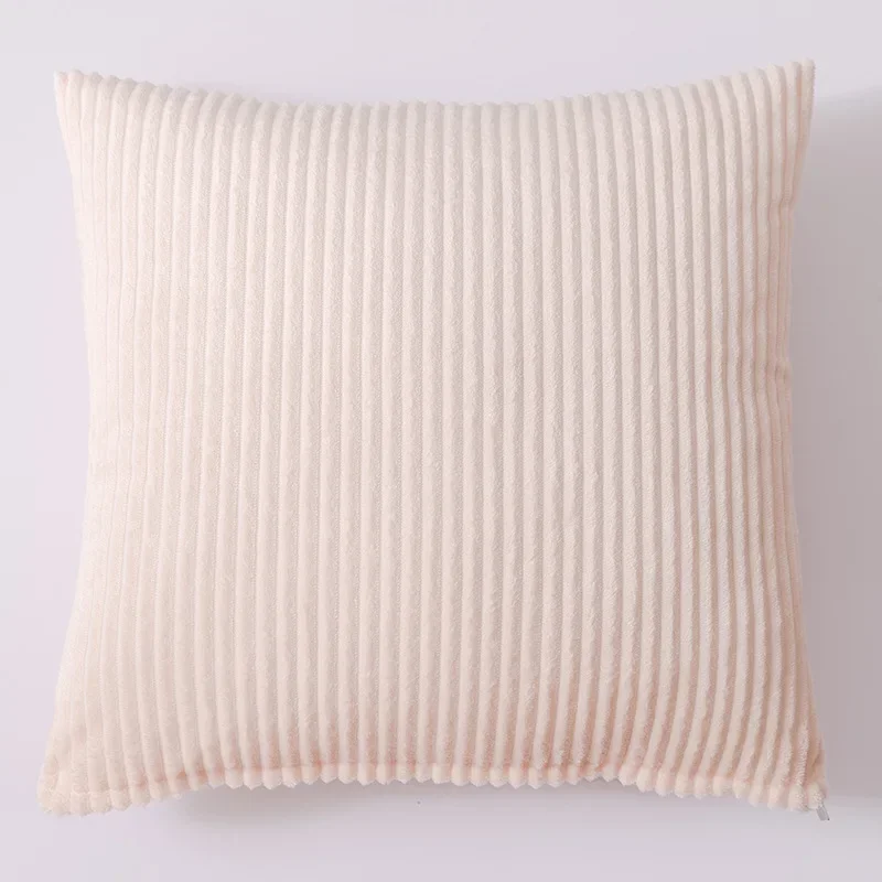 2026 Striped Faux Fur Throw Pillow Covers Boho Soft Solid Square Plush Pillowcase Home Living Room Sofa Couch Cushion Decoration view 6