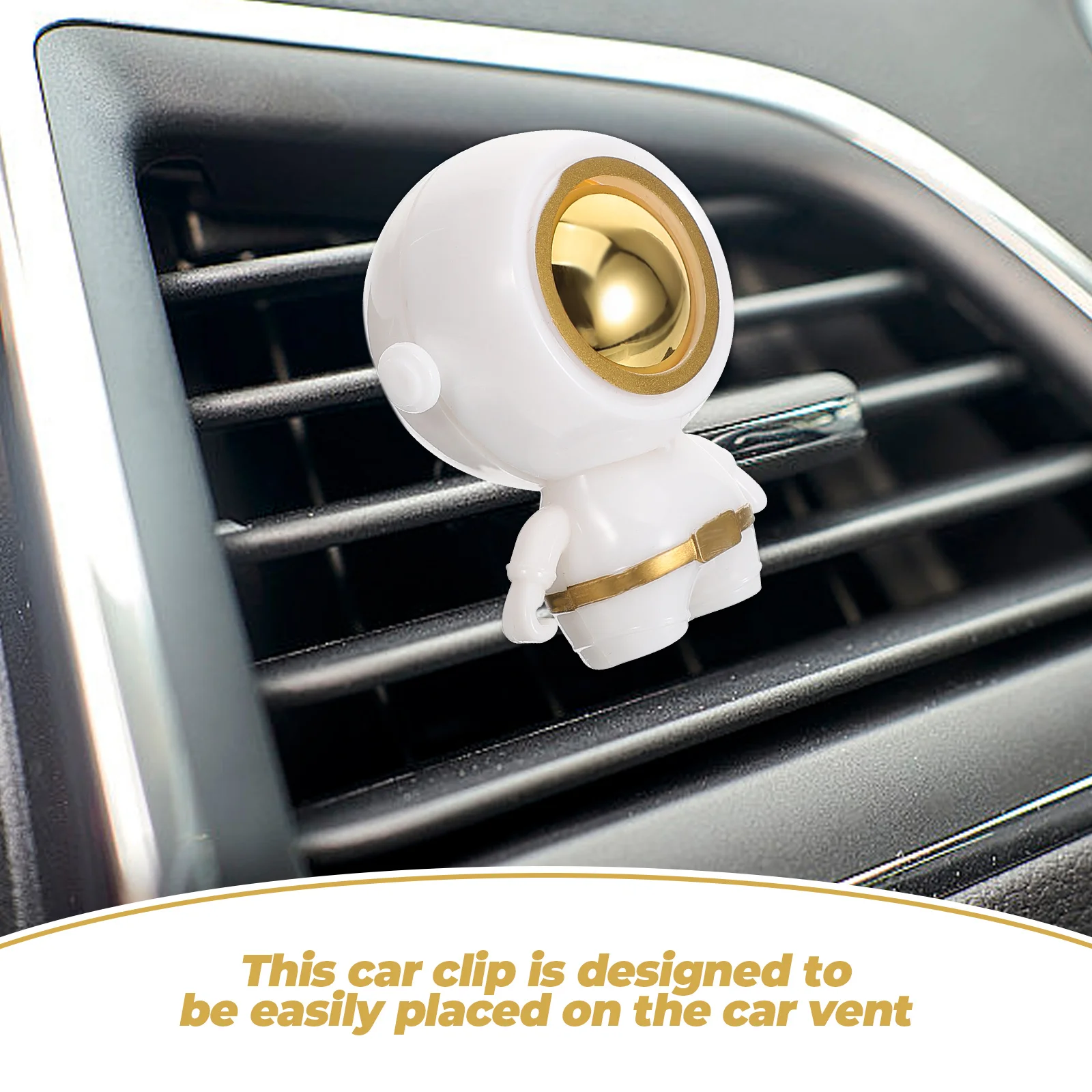 

White Vent Clip Car Air Freshener Fragrance Diffuser Aromatherapy Ornaments Plastic Decorations Dashboard Aroma Accessories Car