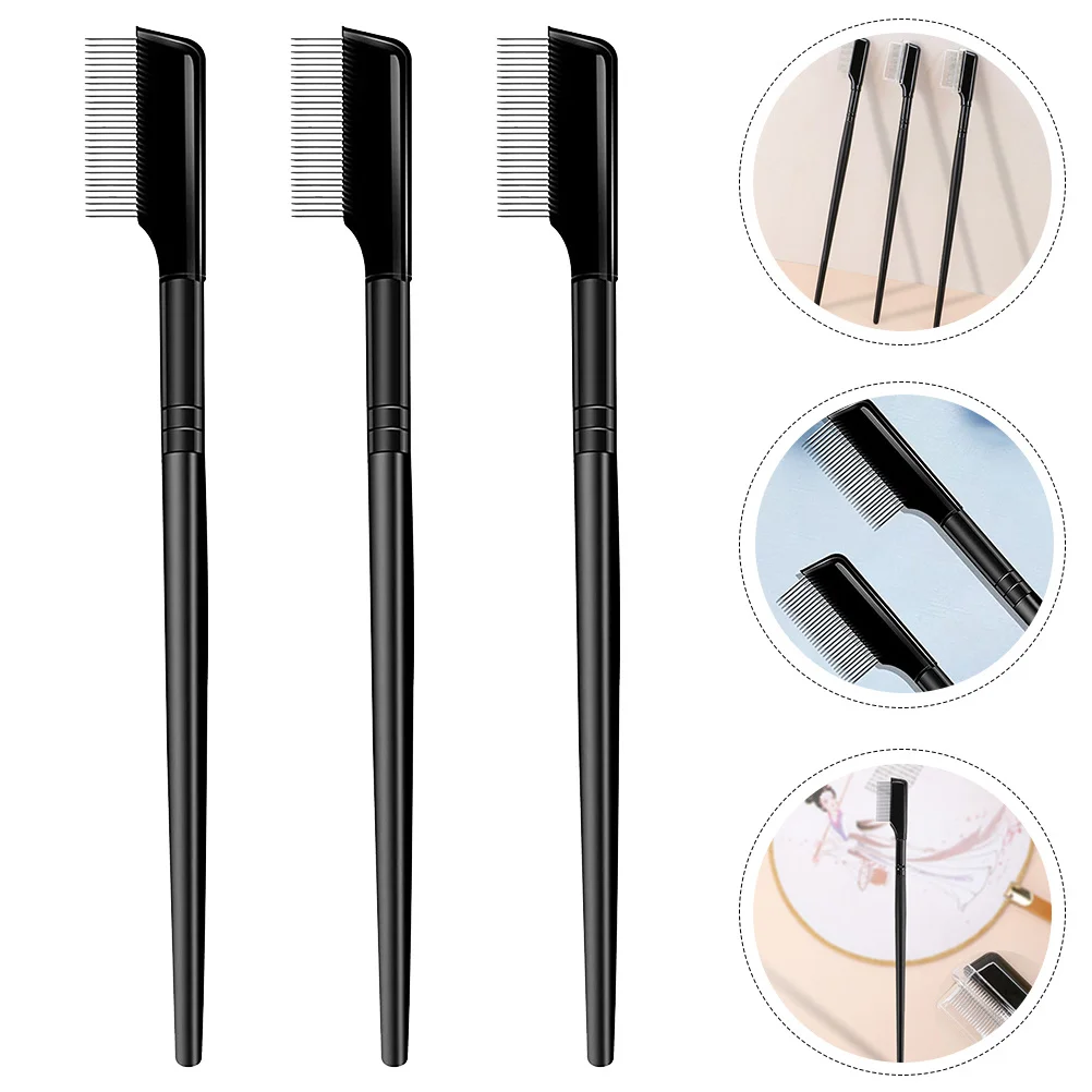 3 pezzi pettine per modellare le ciglia materiale delicato e sicuro pennello per definitore delle sopracciglia per la casa o il negozio di bellezza ampia applicazione pettine per ciglia piccolo