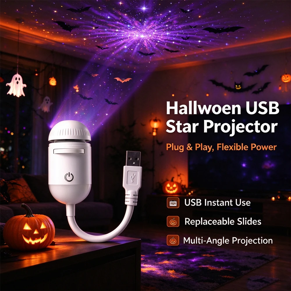 LED Starry Sky Galaxy Projector Night Light,Romantic Saturn Projection Lamp,USB Powered Plug & Play for Room Ceiling Party Decor