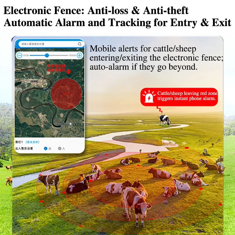 家畜健康モニター仮想フェンスカラーGPSトラッカー歩数計電気 - Gps Tracker Cattle Collar のレビューと価格