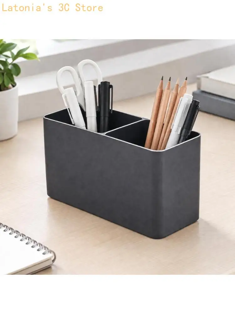 Anodized Aluminum Pen Holders with Divided Open Storage for Students, Office Workers, Classroom Desks, and Workstations X3UB