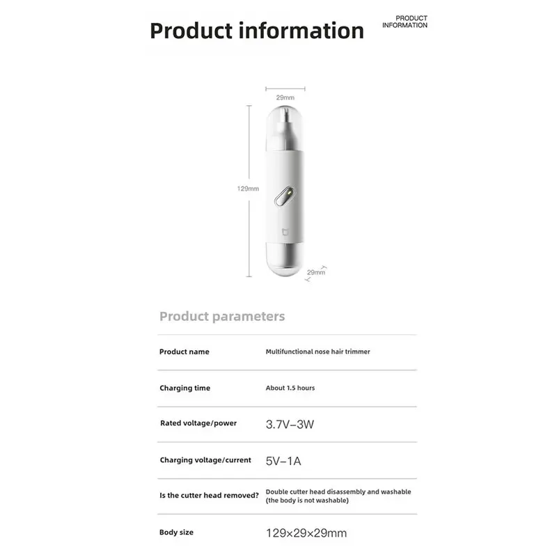 A39M الكهربائية الشعر المتقلب للرجال للأنف السوالف الحواجب اللحية 2 في 1 مقص الشعر ماكينة حلاقة قابلة للشحن غير مؤلم جديد #6