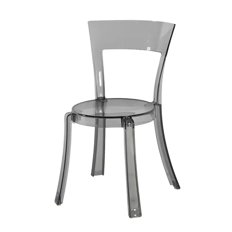 

Acrylic transparent plastic home backrest hall Nordic modern simple thickened stackable dining chair