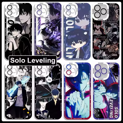 Solo Leveling Phone Case For Samsung S24 S21 S22 S23 S30 S25 Plus Ultra S20 S21 S23 S24 FE A55 A35 A15 A25 A34 A54 Clear Cover