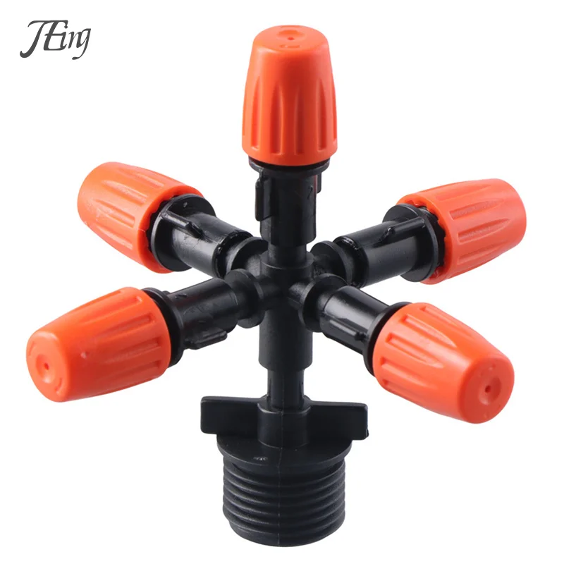 Garden Sprinkler Irrigation Mist Fog 5-head Nozzle Spray 1/2 \