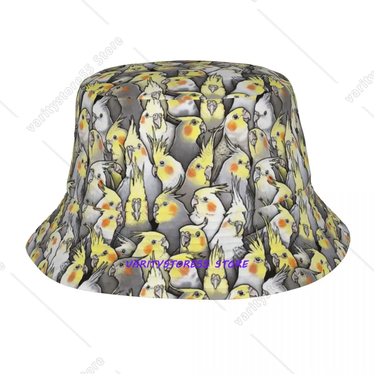 Cockatiel Animal Bucket Hat for Teen Summer Vocation Parrots Bird Sun Hats Hip Hop for Outdoor Fishing Fisherman Hats Bob