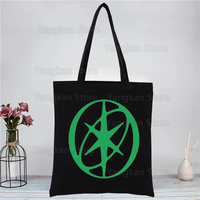 حقائب يد نسائية من KATSEYE Gnarly، حقائب تسوق قماشية، حقيبة تسوق قابلة لإعادة الاستخدام، صديقة للبيئة وقابلة للطي #5