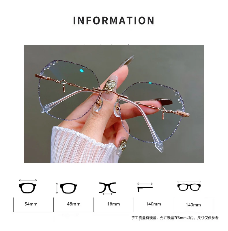 Anti Blau Licht Blockieren Gläser Frauen Hohe Klare Linse Myopie Brillen Mode Astigmatismus Optische Brillen Rahmen – Detail 2