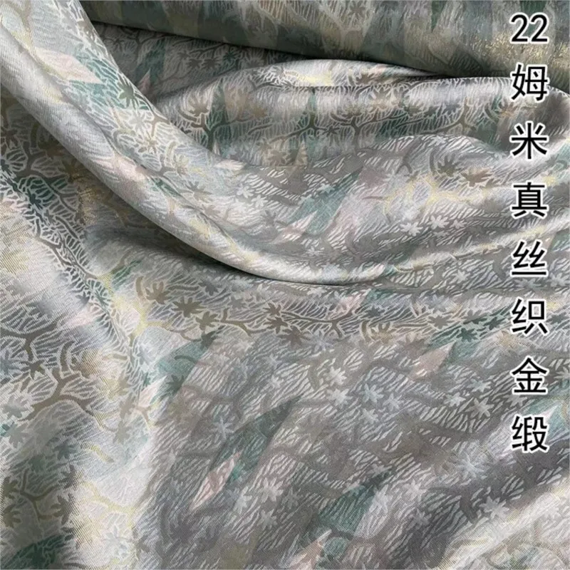 ผ้าไหมแจ็คการ์ดเนื้อโบรเคด 22 มอมเม่ สำหรับตัดเย็บชุดฤดูร้อน ชุดกี่เพ้า แฟชั่น