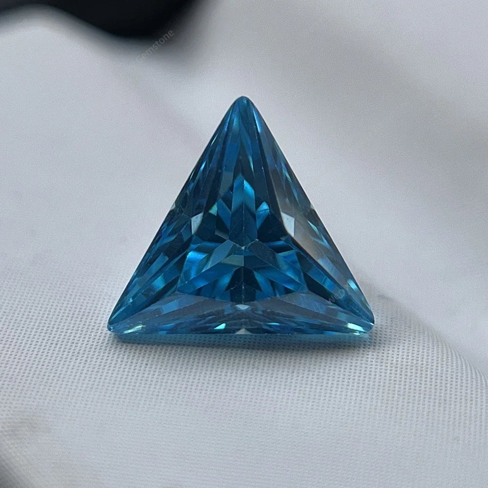 Size 3x3~15x15mm Triangle Cut AAAAA pcs5/10 Loose cz Cubic Zirconia stone White Tanzanite Green Pink etc Nice for jewelry