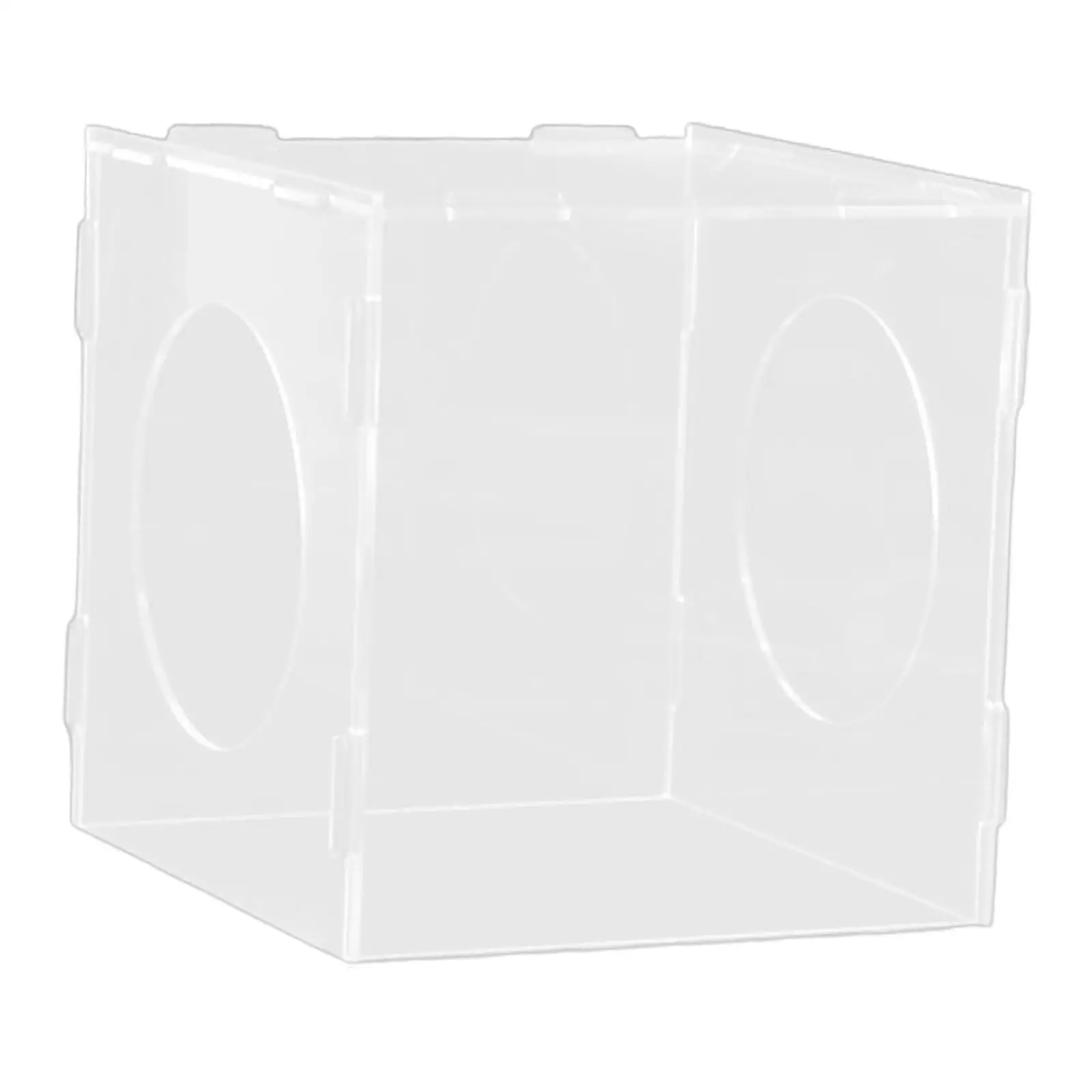 Clear Acrylic Buffing Dust Hood Two Hole Polishing Box Effective Dustproof Cover for Table Workshop
