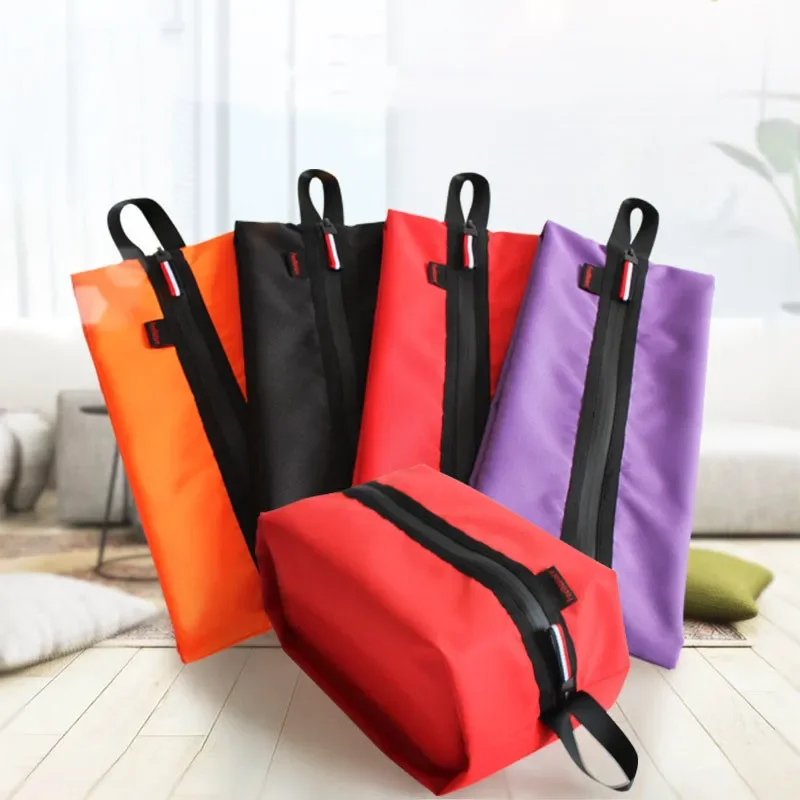 Bolsa de almacenamiento de viaje Oxford impermeable, organizador portátil de nailon, bolsa de clasificación de zapatos, 4 colores disponibles, gran