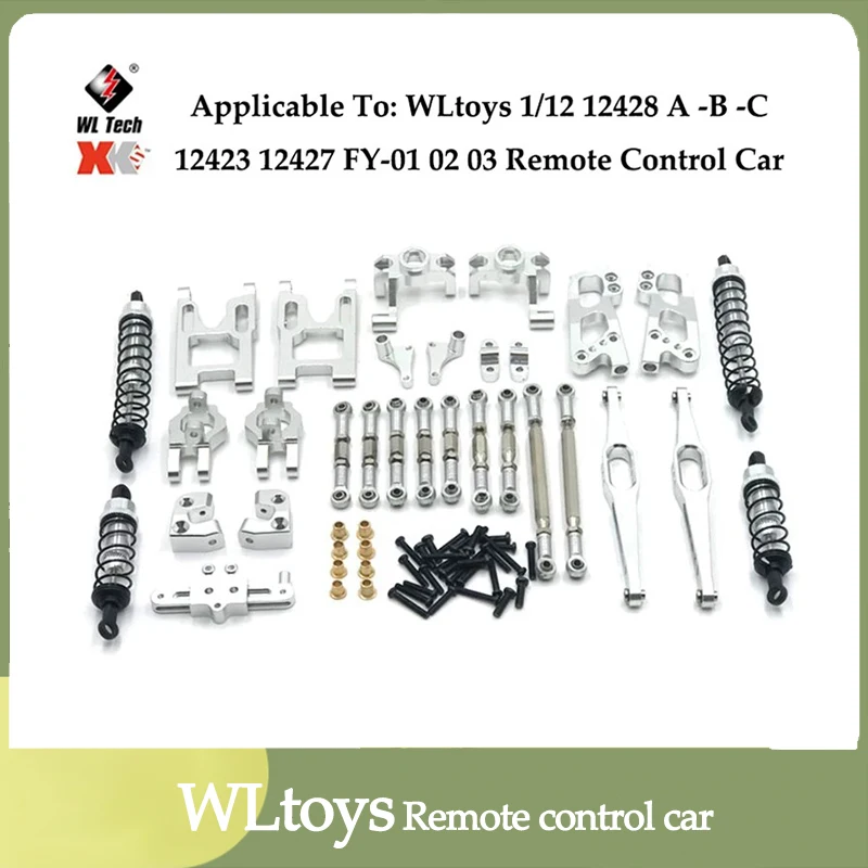 Brazos Suspensión Delantera Para Coche Teledirigido,Piezas, Aleación Aluminio,Con Tornillos,Para Wltoys 12428/FY03,Actualización