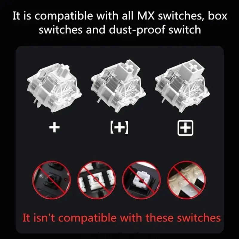 

E8BE 5/10pcs Clear Backlit Keycaps In XDA Height 1U Size For Mechanical Keyboard