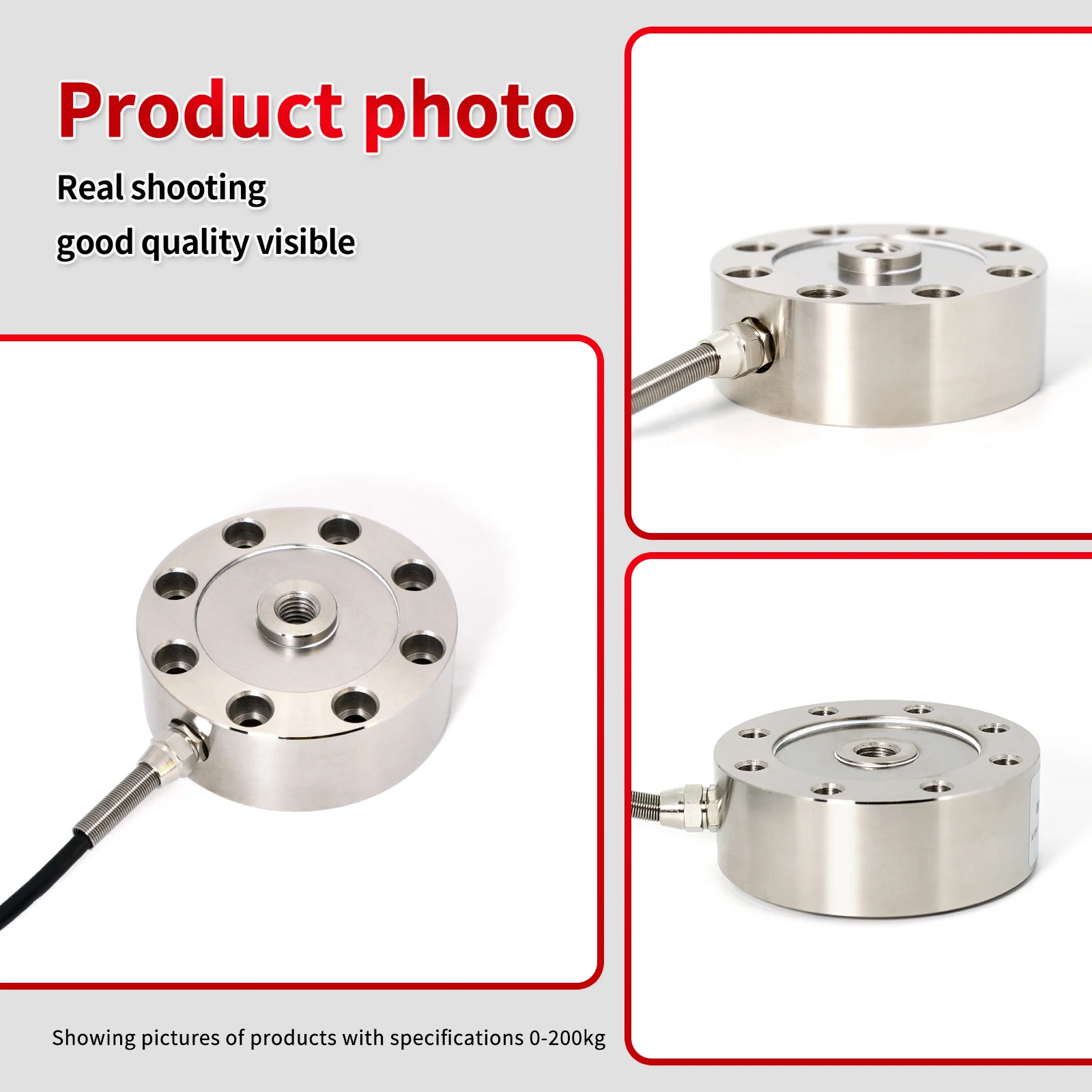 Sensore di pesatura preciscale in acciaio legato con sensore di cella di carico a 72 raggi per bilancia, test della forza di compressione e forza di trazione 100 libbre 200 libbre