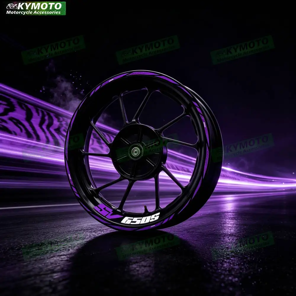 For SV650S SV 650S Motorcycle 17 Inch Front And Rear Racing Wheel Stickers Car Reflective Motorbike Hub Tape Decal Sticker