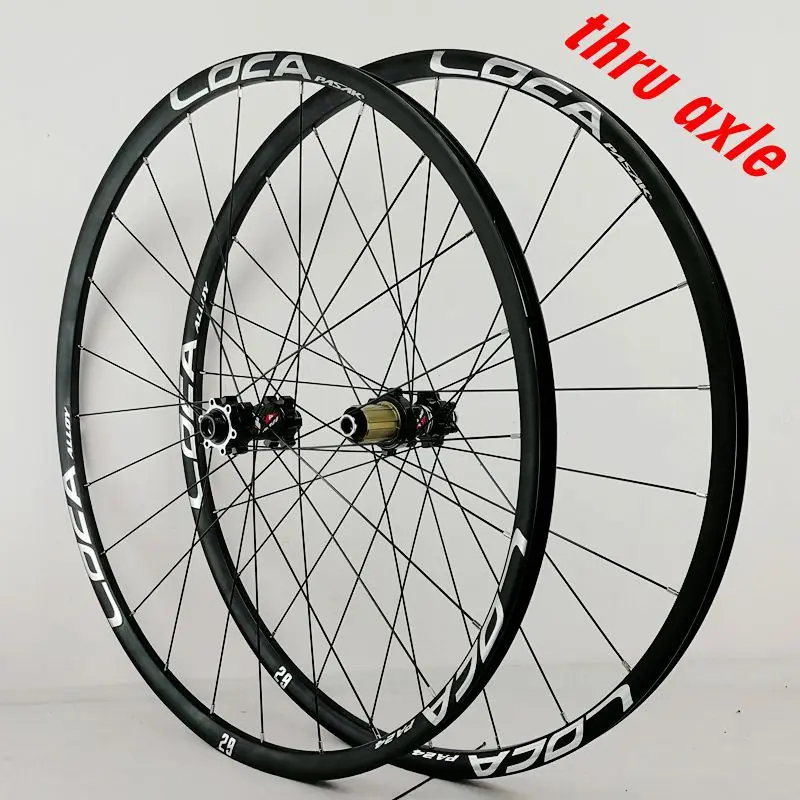 Mountain Bike Wheel Group Bicycle Wheel 24 Hole Thru Straight Pull Spoke 6 Claw Tower Base 26 27.5 29 Inch 700C Frosted