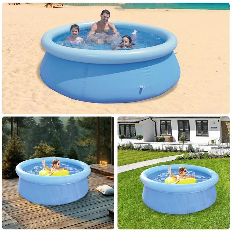 Piscina inflable grande, piscina inflable plegable para niños pequeños, estanque de natación, bañera inflada multiusos, parque infantil de agua para exteriores