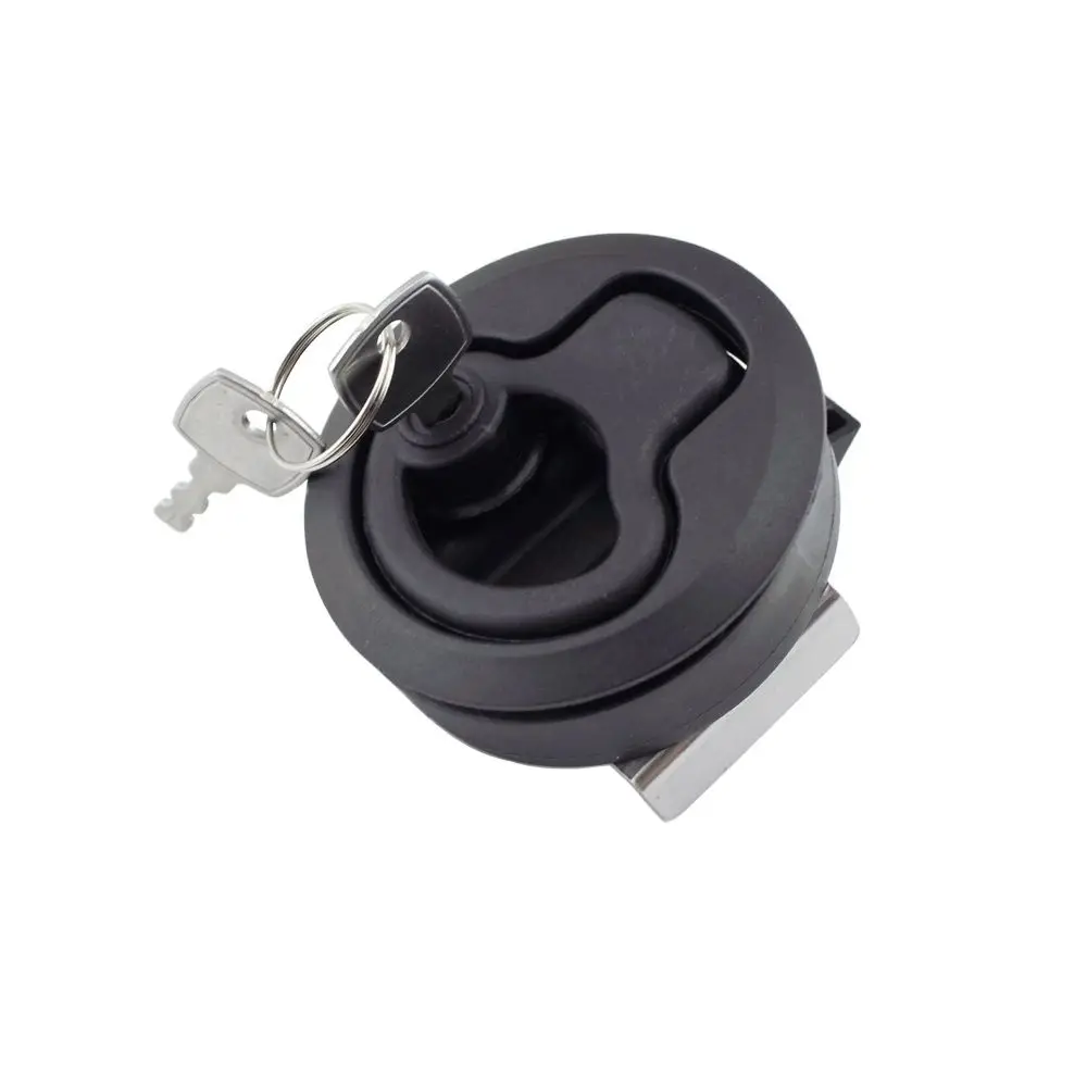 

ABS Black Locking Flush Plastic Marine Latch with Key Deck Hatch for Boat 1pc